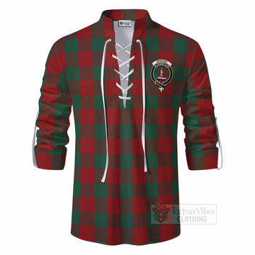 Tartan Vibes Clothing Erskine Tartan Ghillie Kilt Shirt with Family Crest DNA In Me Style