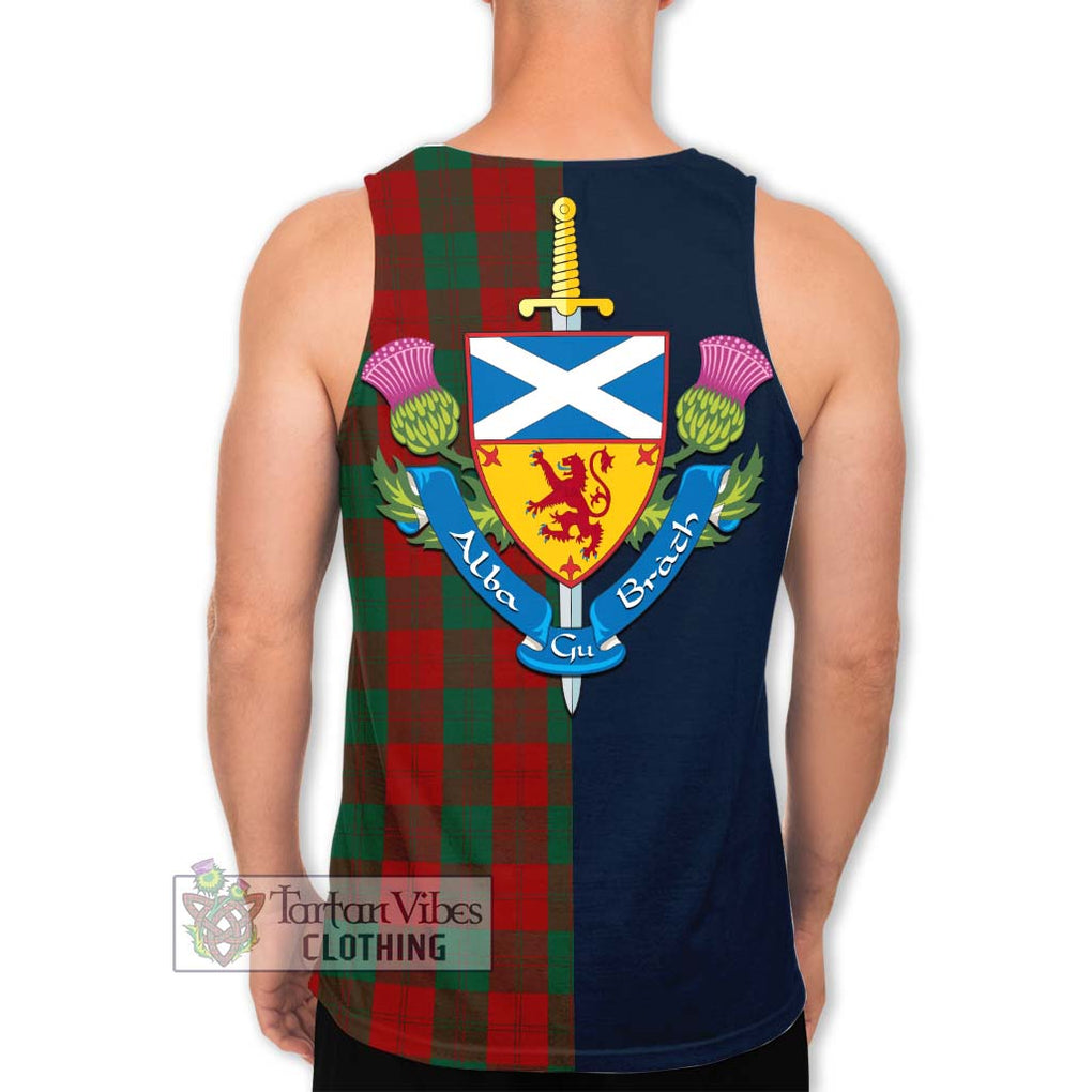 Tartan Vibes Clothing Erskine Tartan Men's Tank Top with Scottish Lion Royal Arm Half Style