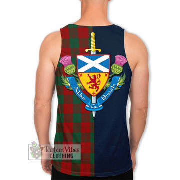 Tartan Vibes Clothing Erskine Tartan Men's Tank Top with Scottish Lion Royal Arm Half Style