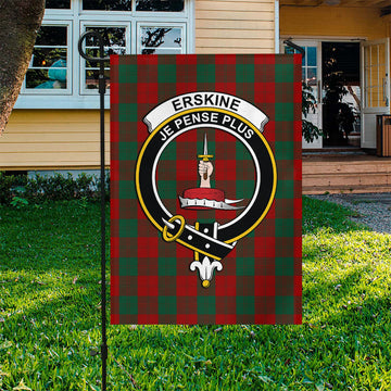 Erskine Tartan Garden Flag with Family Crest