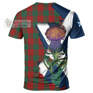 Tartan Vibes Clothing Erskine Tartan Family Crest T-Shirt Scottish Thistle Celtic Inspired