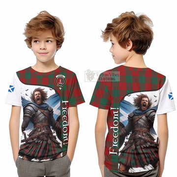 Erskine Crest Tartan Kid T-Shirt Inspired by the Freedom of Scottish Warrior