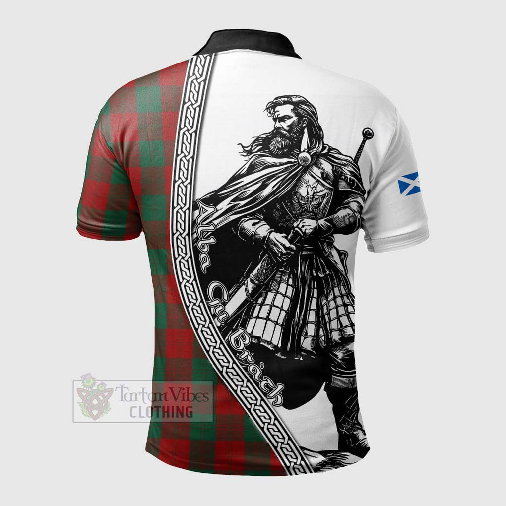 Erskine Tartan Clan Crest Polo Shirt with Highlander Warrior Celtic Style - Tartan Vibes Clothing