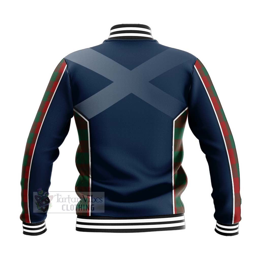 Tartan Vibes Clothing Erskine Tartan Baseball Jacket with Family Crest and Scottish Thistle Vibes Sport Style