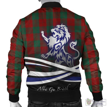 Tartan Vibes Clothing Erskine Tartan Bomber Jacket with Alba Gu Brath Regal Lion Emblem