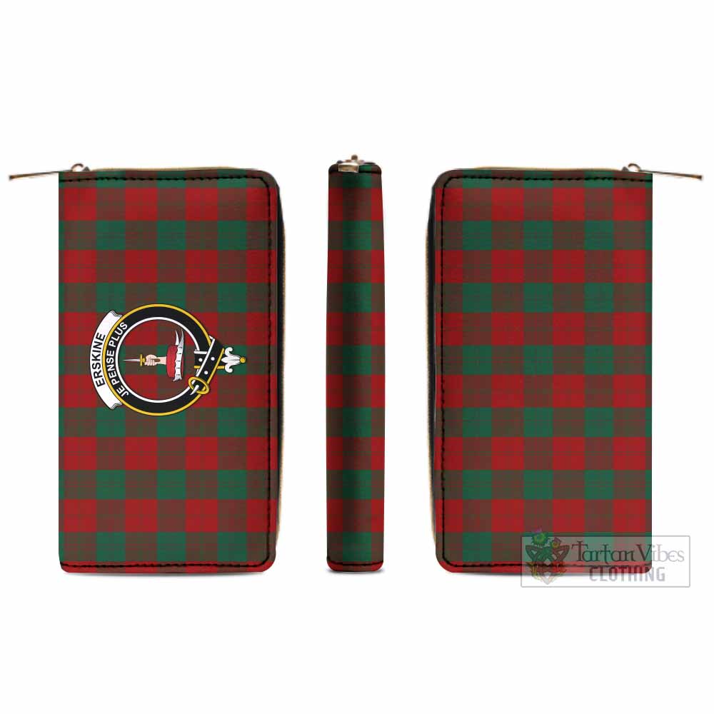 Tartan Vibes Clothing Erskine Tartan Women's Leather Wallet with Family Crest
