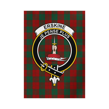 Erskine Tartan Garden Flag with Family Crest