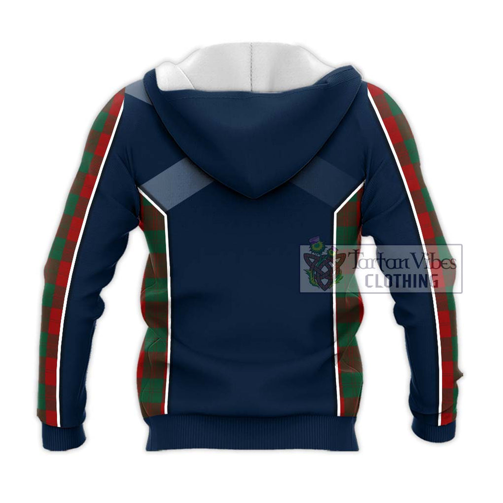 Erskine Tartan Knitted Hoodie with Family Crest and Lion Rampant Vibes Sport Style - Tartan Vibes Clothing