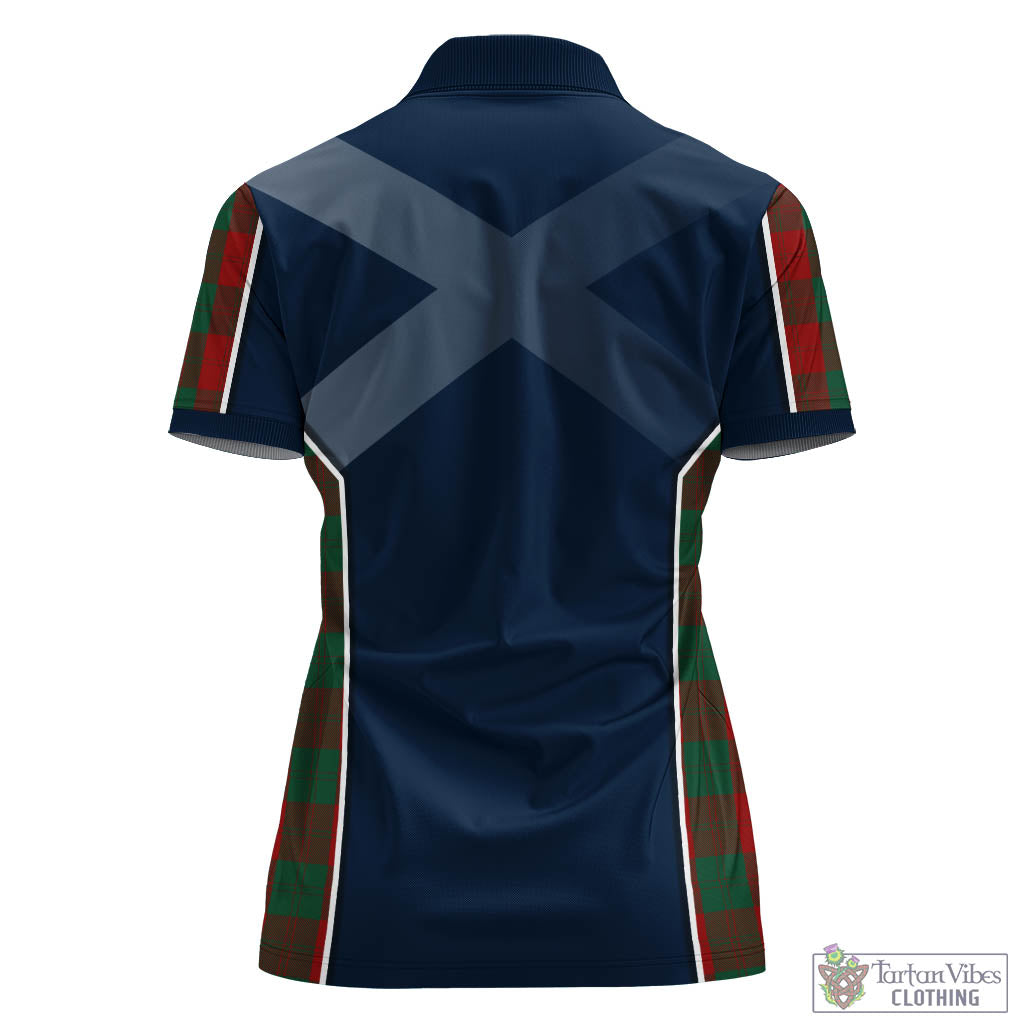 Tartan Vibes Clothing Erskine Tartan Women's Polo Shirt with Family Crest and Scottish Thistle Vibes Sport Style