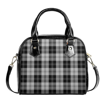 Erskine Black and White Tartan Shoulder Handbags
