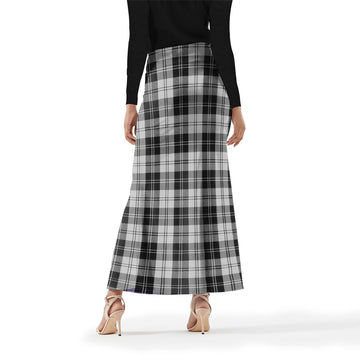 Erskine Black and White Tartan Womens Full Length Skirt