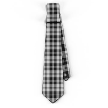 Erskine Black and White Tartan Classic Necktie