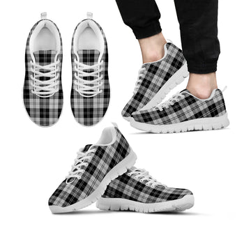 Erskine Black and White Tartan Sneakers