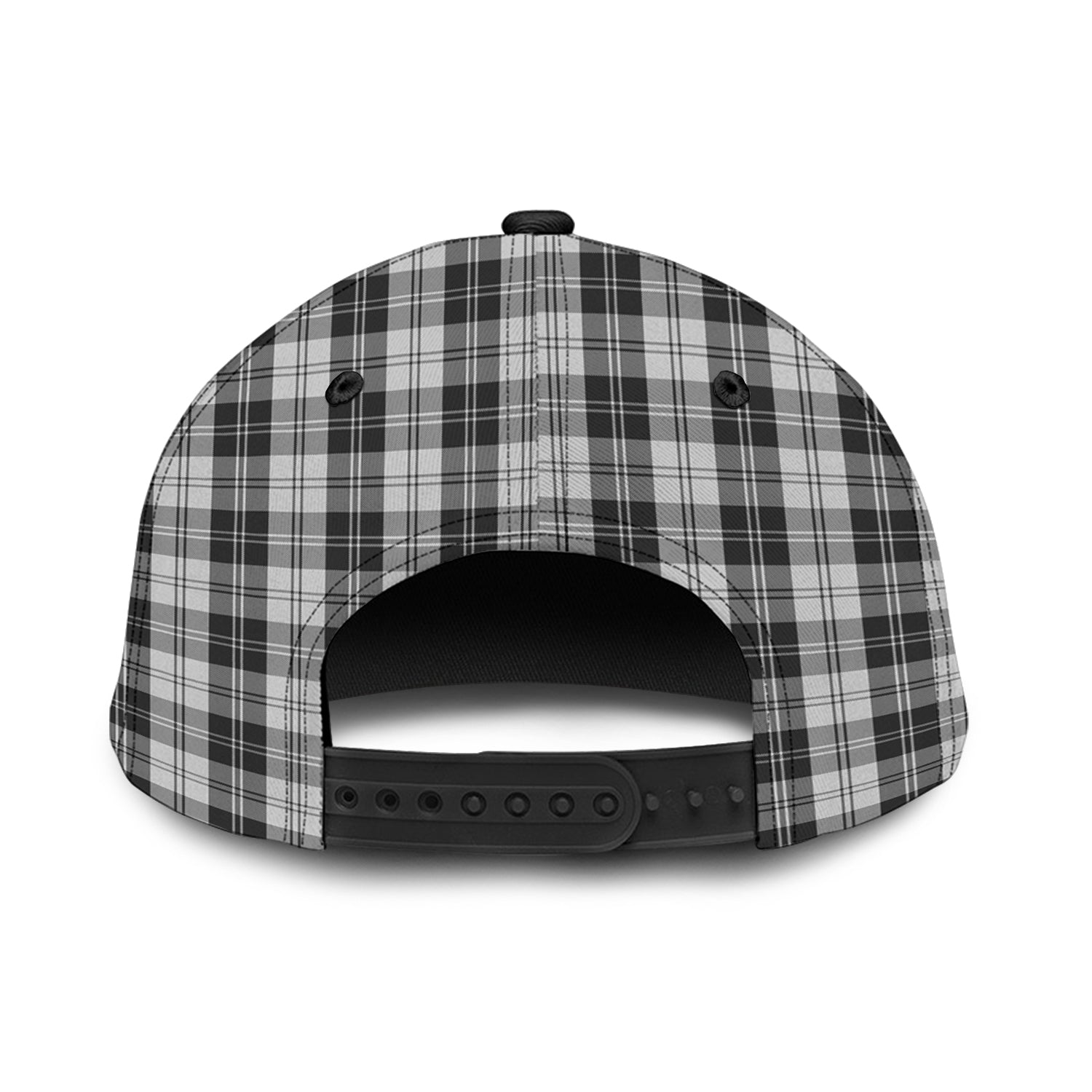 erskine-black-and-white-tartan-classic-cap-with-family-crest