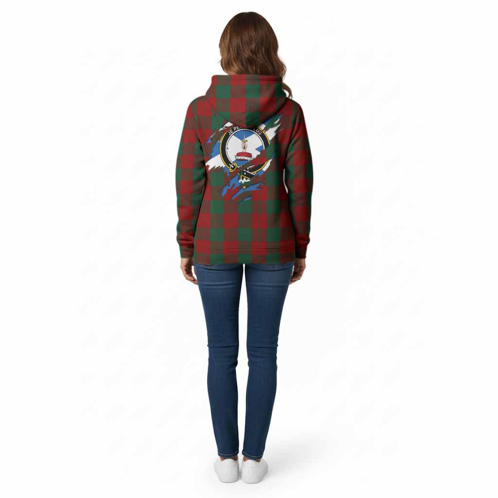 Erskine Clan Crest In Me Tartan Cotton Hoodie Scotland Flag Style
