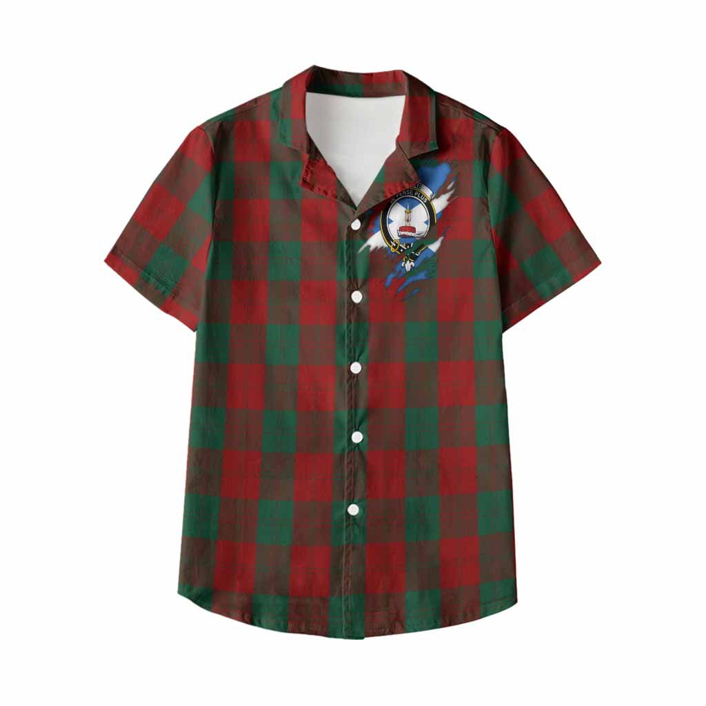 Erskine Clan Crest In Me Tartan Kid Hawaiian Shirt Scotland Flag Style