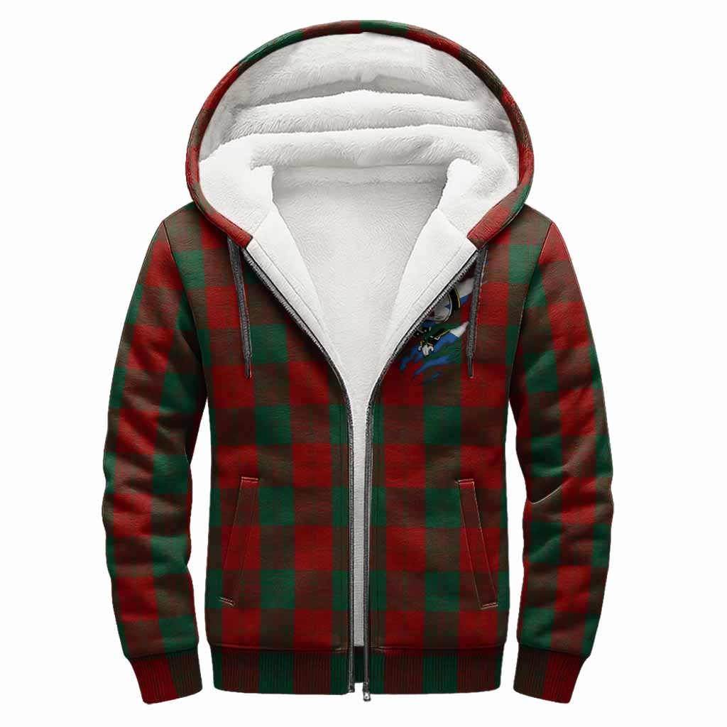 Erskine Clan Crest In Me Tartan Sherpa Hoodie Scotland Flag Style
