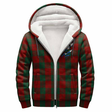 Erskine Clan Crest In Me Tartan Sherpa Hoodie Scotland Flag Style