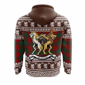 Erskine Clan Tartan Crest Christmas Hoodie Coat of Arms Funny Style
