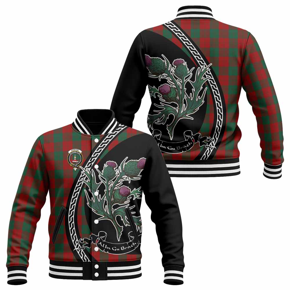 Erskine Family Crest Tartan Baseball Jacket Alba Thistle Inspired - Tartan Vibes Clothing