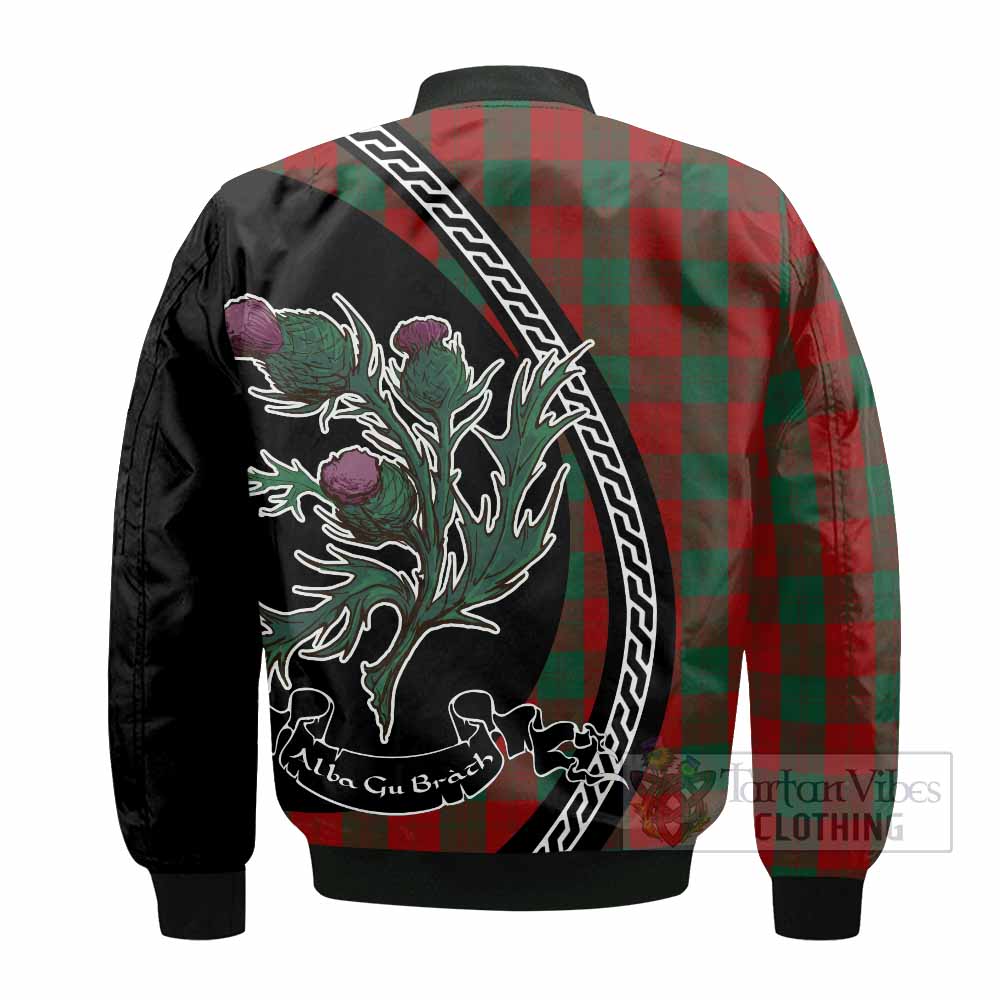 Erskine Family Crest Tartan Bomber Jacket Alba Thistle Inspired - Tartan Vibes Clothing
