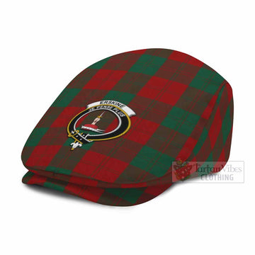 Erskine Family Crest Tartan Jeff Cap, Tartan Flat Cap