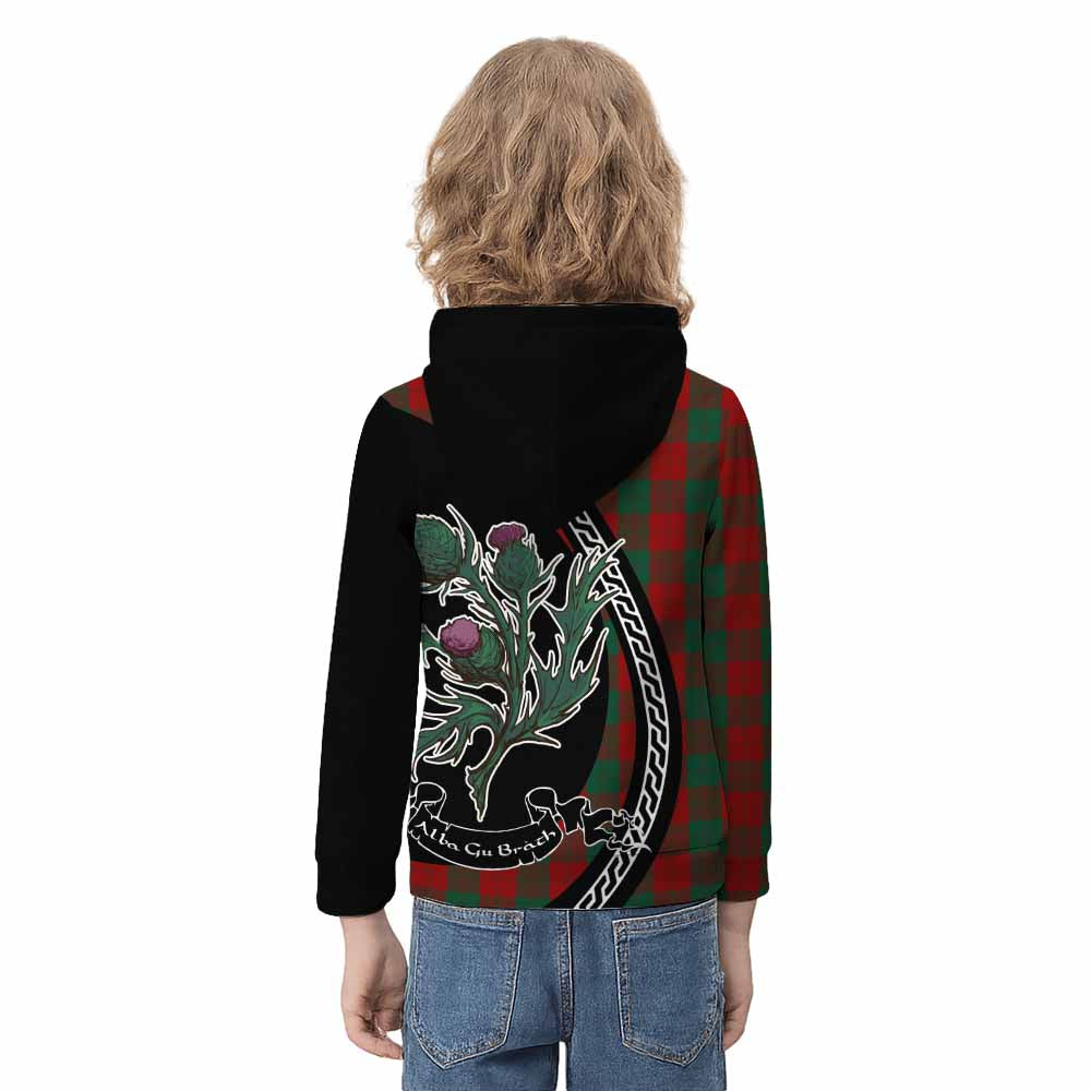 Erskine Family Crest Tartan Kid Hoodie Alba Thistle Inspired - Tartan Vibes Clothing