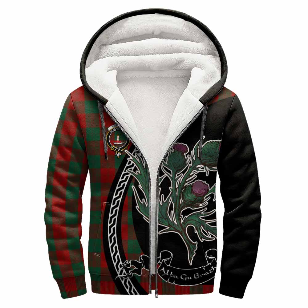 Erskine Family Crest Tartan Sherpa Hoodie Alba Thistle Inspired - Tartan Vibes Clothing