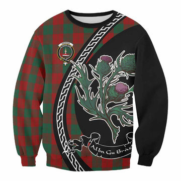 Erskine Family Crest Tartan Sweatshirt Alba Thistle Inspired