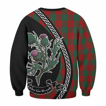 Erskine Family Crest Tartan Sweatshirt Alba Thistle Inspired