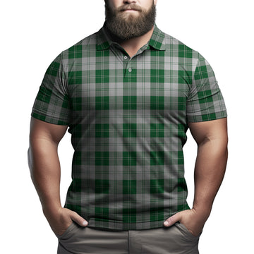 Erskine Green Tartan Mens Polo Shirt