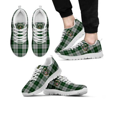 Erskine Green Tartan Sneakers with Family Crest