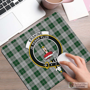 Erskine Green Tartan Mouse Pad with Family Crest