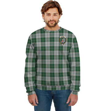 Erskine Green Tartan Sweatshirt with Family Crest