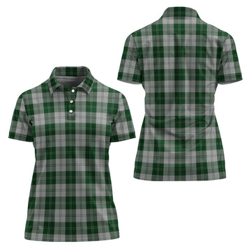 Erskine Green Tartan Polo Shirt For Women
