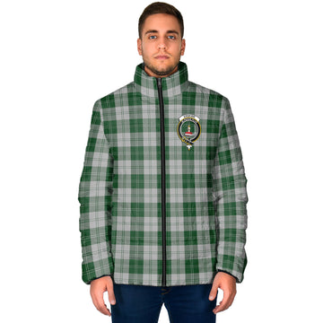 Erskine Green Tartan Padded Jacket with Family Crest