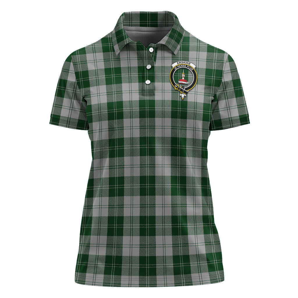 erskine-green-tartan-polo-shirt-with-family-crest-for-women