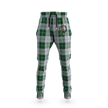 Erskine Green Tartan Joggers Pants with Family Crest
