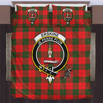 Erskine Modern Tartan Bedding Set with Family Crest