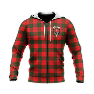 Erskine Modern Tartan Knitted Hoodie with Family Crest