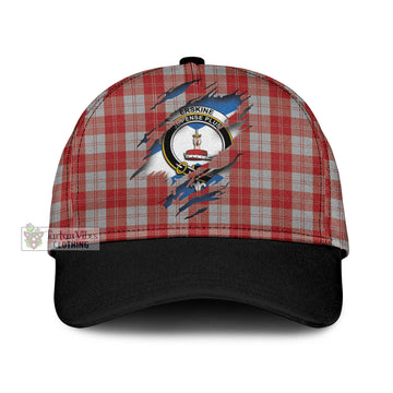Erskine Red Tartan Classic Cap with Family Crest In Me Style