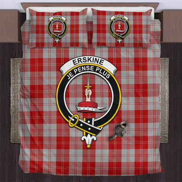 Erskine Red Tartan Bedding Set with Family Crest