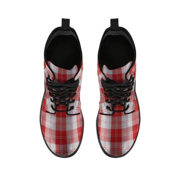 Erskine Red Tartan Leather Boots