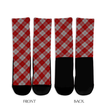 Erskine Red Tartan Crew Socks Cross Tartan Style