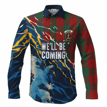 Erskine Scotland Tartan Long Sleeve Button Shirts WC2026 Football - We'll Be Coming