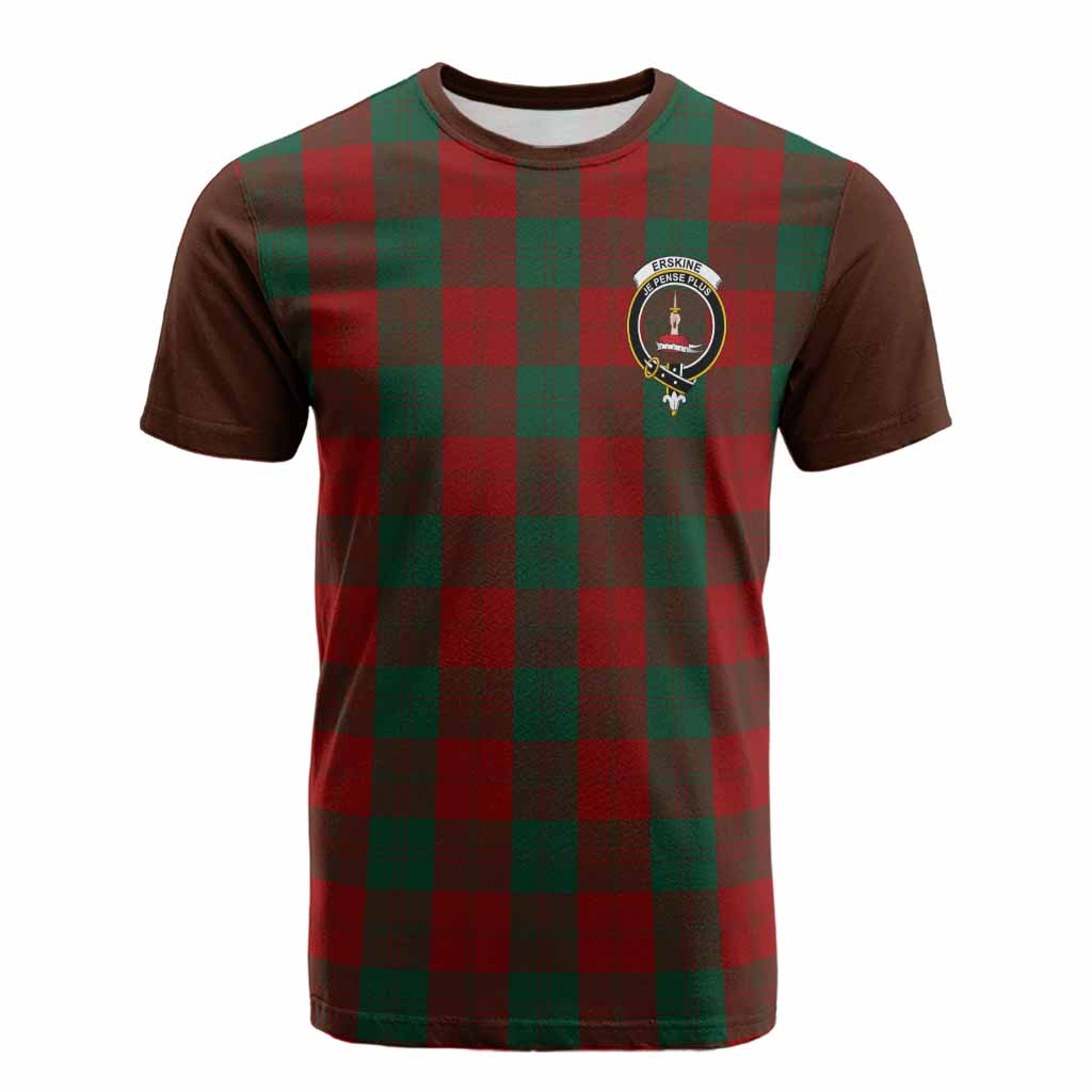 Erskine Tartan Accent Cotton T-shirt with Family Crest