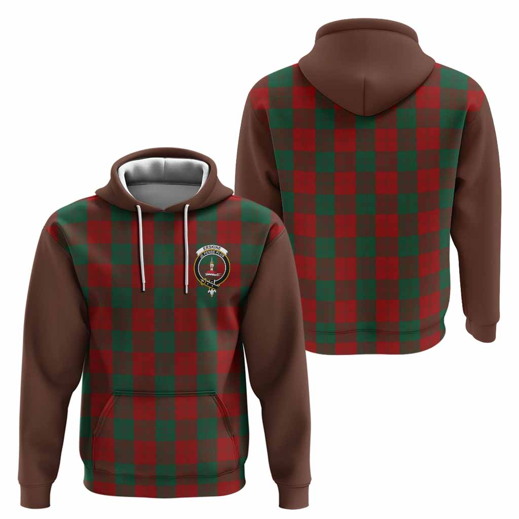 Erskine Tartan Accent Hoodie with Family Crest