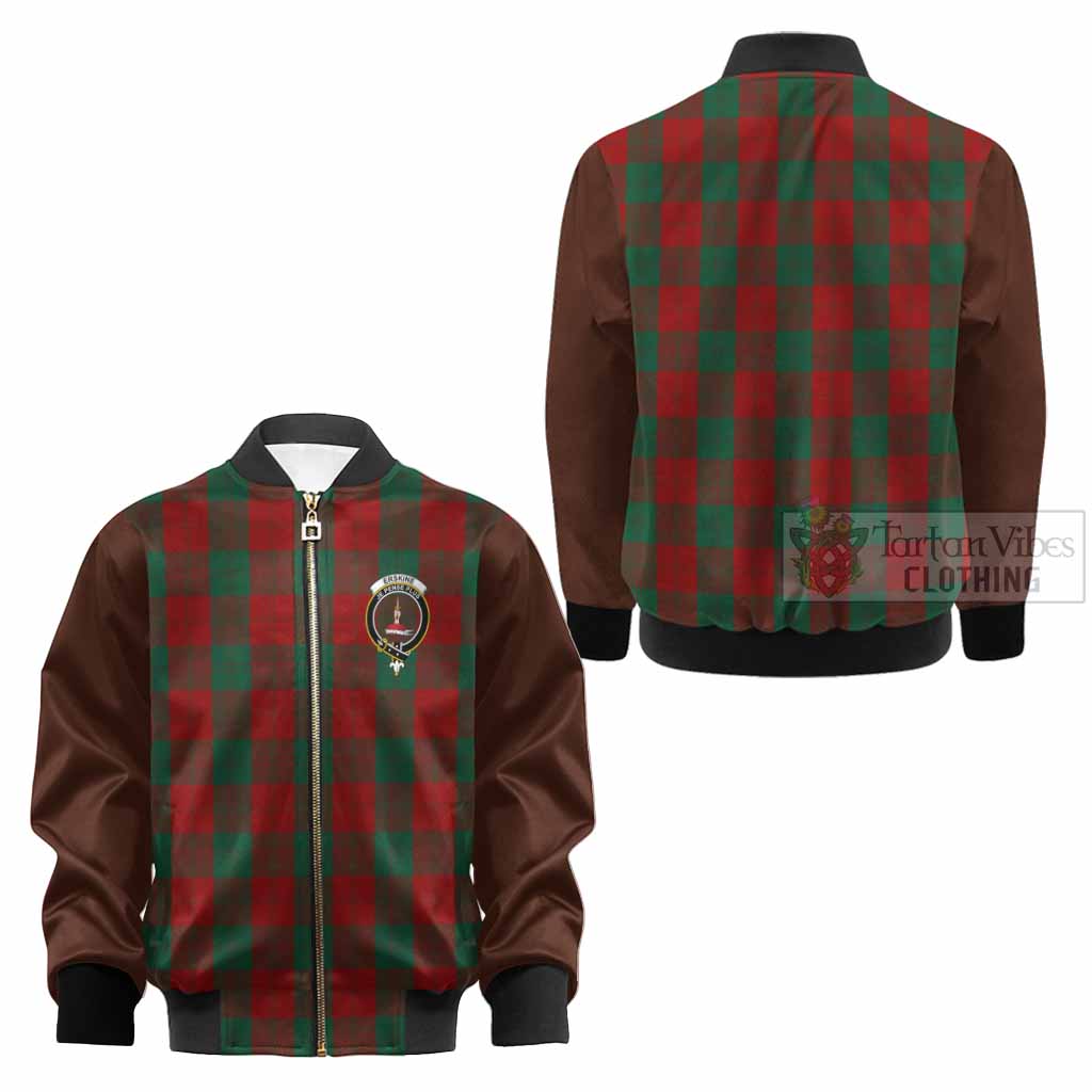 Erskine Tartan Accent Kid Bomber Jacket with Family Crest