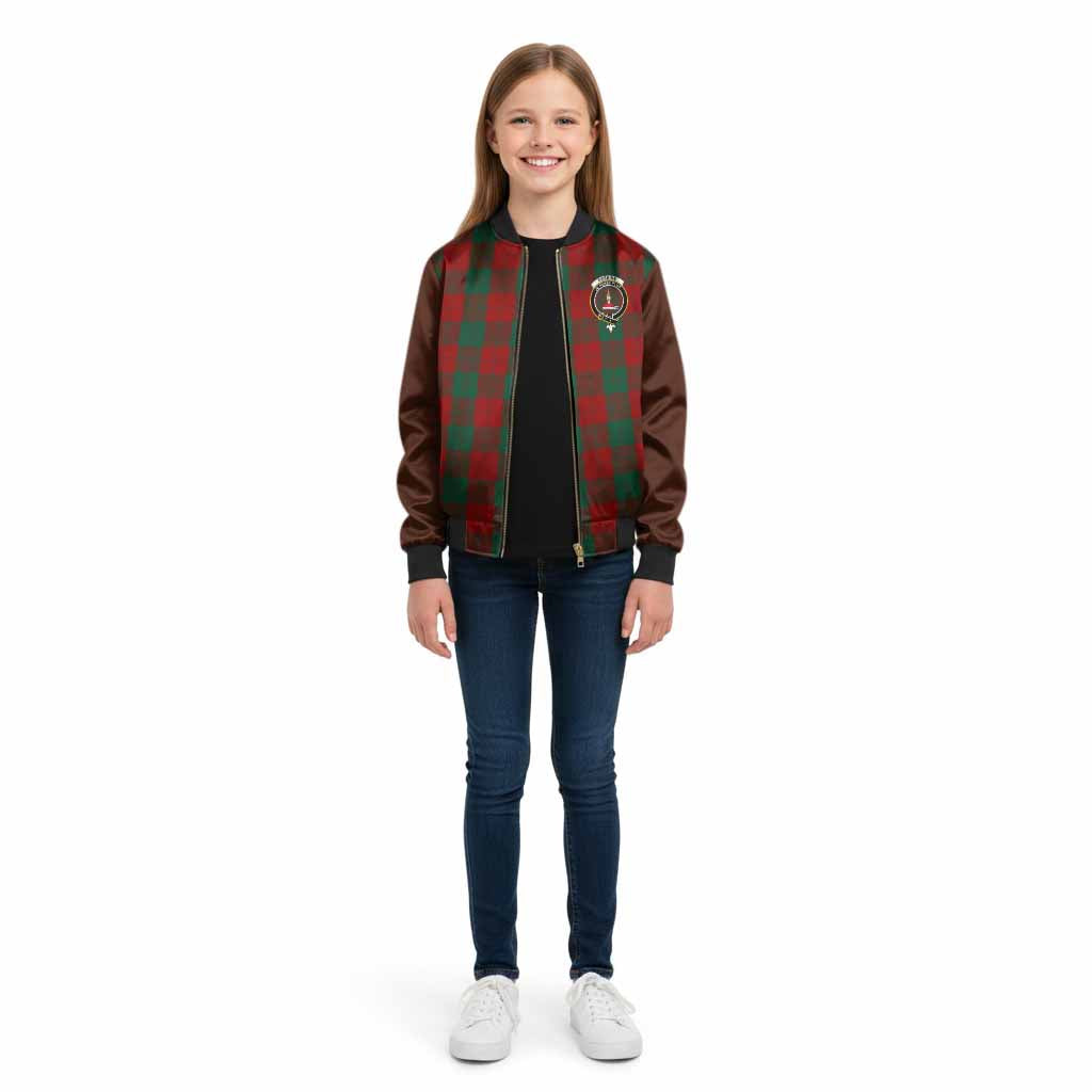 Erskine Tartan Accent Kid Bomber Jacket with Family Crest