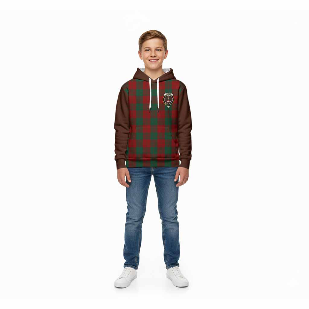 Erskine Tartan Accent Kid Hoodie with Family Crest